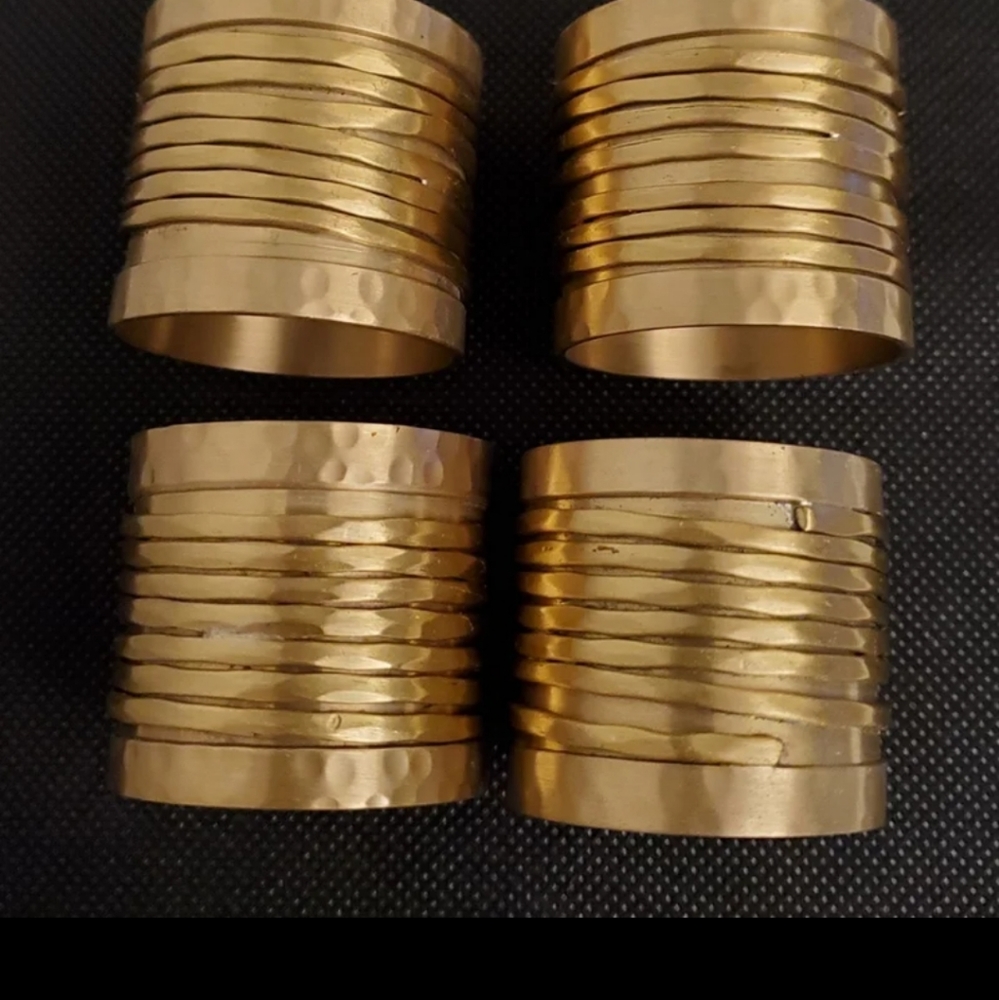 Set of 4 Brass Napkin Holders